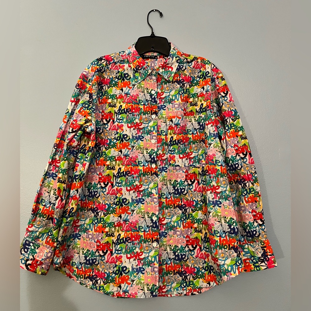 Colorful Women's Button Down Shirt